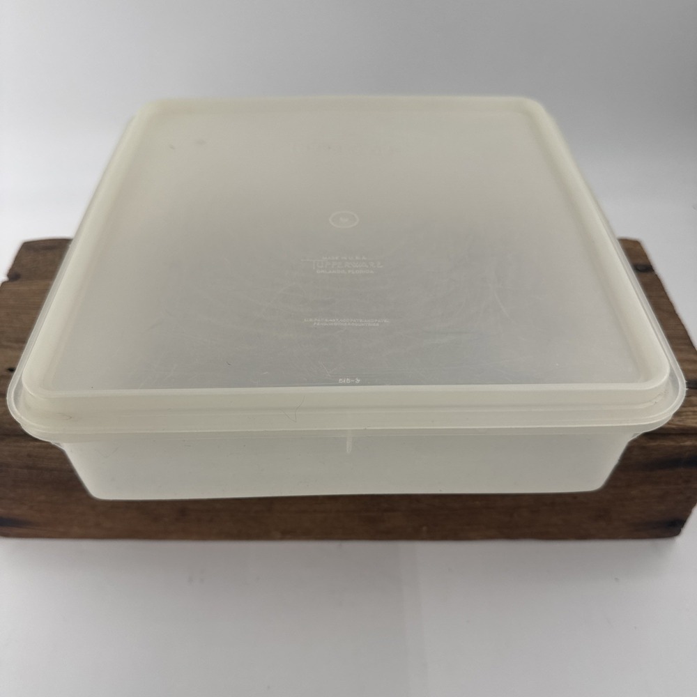 Vintage Tupperware Snack Stir 9x9x3 Square Container 514-4 w/Lid